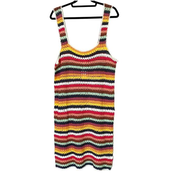 Marine Layer Fiona Crochet Dress in Multi Striped - Size XL - Picture 3 of 9